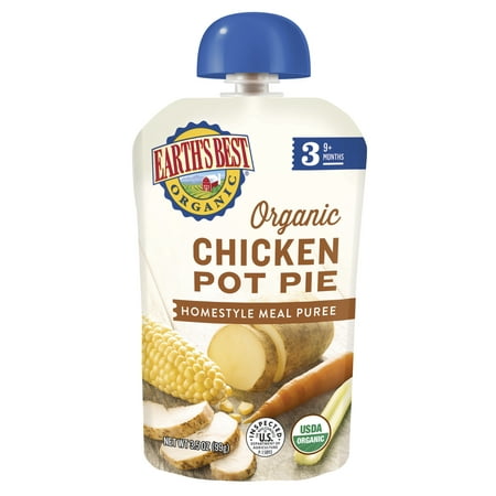 Earth's Best Organic Stage 3 Baby Food, Chicken Pot Pie, 3.5 Ounce (Pack of (Best Chicken Nuggets For Toddlers)