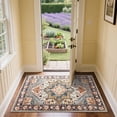 thumbnail image 4 of TWINNIS Boho Area Rug Soft Indoor Living Room Carpet,Orange Bohemian Rug for Bedroom,2'x3'Non-Slip Washable Decorative Rug, 4 of 7