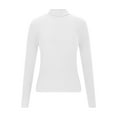 thumbnail image 4 of FRSASU Women's Turtleneck Sweater Fall Winter Chunky Knitted Pullover Trendy Basic Top White, 4 of 8