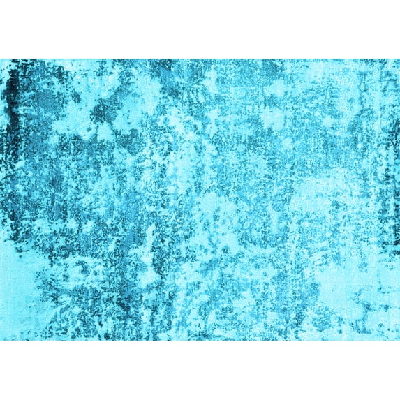 Ahgly Company Indoor Rectangle Oriental Light Blue Industrial Area Rugs, 2' x 4'