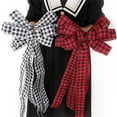 thumbnail image 4 of BELUPAI Christmas Houndstooth Bow Decoration Party Supplies Bows Ornaments Thanksgiving Festive Tree Hanging, 4 of 11