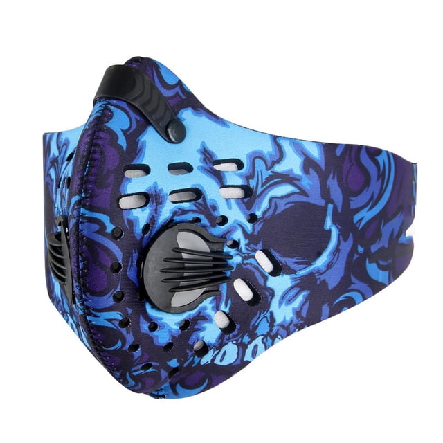 Máscara Deportiva Reutilizable Máscara Deportiva Transpirable A Prueba De Polvo Nylon Resistente Al Sudor Pm2.5 Máscara Facial Con Filtro Para Hombres, Mujeres Y Adultos Advancent HA027109-04