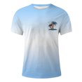 thumbnail image 3 of Krdevn Men's Spring and Summer All Print Short Sleeve Round Neck T Shirt Floral Trend Bottoming Shirt Tops,XL, 3 of 4