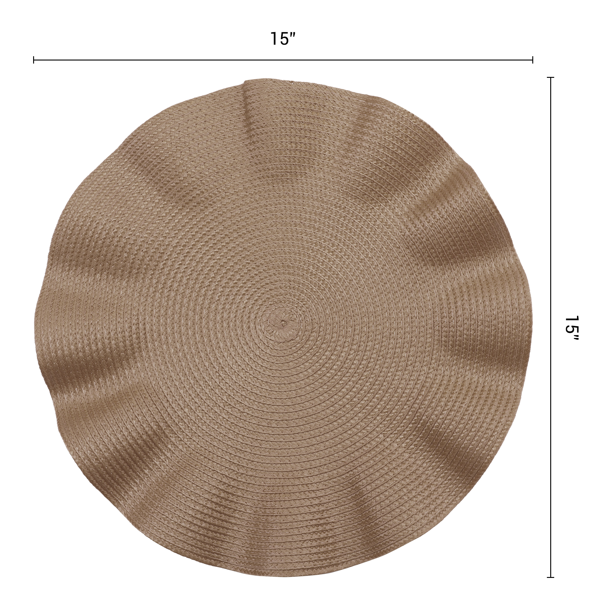 Unique Bargains Set of 6 Washable Farmhouse Placemats Indoor Coffee