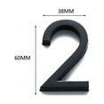 thumbnail image 2 of Chendee Glossy 3D House Number Door Plate Sign Outdoor Hotel Room Number Black,2, 2 of 5