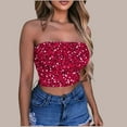 thumbnail image 2 of Agkizg Glitter Print Bandeau Sports Top,Yoga Workout Sleeveless Tank Bra,Stretchy Seamless Backless Active and Casual Wear Top (Women's or Women's Plus), 2 of 4