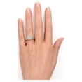thumbnail image 2 of JeenMata Anillo de Compromiso de 1,75 Uds con Moissanita de Corte Cuadrado, Engaste Pavé, Banda Dividida, Doble Halo, Engaste Nupcial, Oro Rosa de 18 K sobre Plata, 2 of 6
