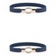 thumbnail image 2 of Sonducket Cinturón de cintura Correas de cuero elásticas con hebillas Estilo simple Tela de cincha multicolor Regalos del día de San Valentín Azul oscuro 2Conjunto, 2 of 6