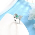 thumbnail image 5 of Butterfly Rose Birthstone Ring for Women 925 Sterling Silver Butterfly Birth Stone Ring Birhstone Rose Ring Flower Elegant Promise Band Ring Butterfly Birthstone Jewelry Gifts for Her, 5 of 16