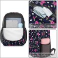 thumbnail image 4 of Pioneer Flower Floral Print Pattern 17" School Backpacks for Teens,Waterproof Oxford Fabric,S-Shape Padded Straps for School,Travel,Hiking,Camping, 4 of 5
