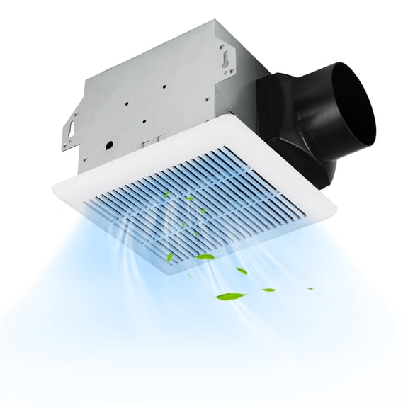 Costway 80 CFM Ceiling Mount Bathroom Exhaust Fan with Metal Housing 4 Inches Duct White