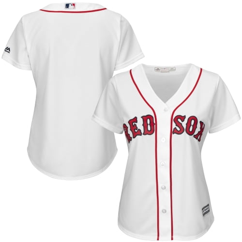 Boston Red Sox Majestic Women's Cool Base Jersey White by MAJESTIC LSG