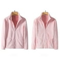 thumbnail image 7 of Baberdicy Cardigan Sweaters for Women Men and Women Can Wear Shake Fleece Coral Fleece Fleece Jacket Jacket Women Men Outdoor Warm Padded Thick Two Sides Wear Fleece Rushing Jacket Liner Pink, 7 of 7