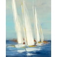 thumbnail image 2 of Purinton, Julia 20x24 Black Ornate Wood Framed with Double Matting Museum Art Print Titled - Summer Regatta II Red Yellow, 2 of 4