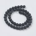 thumbnail image 2 of 10 Strand Black Agate Gemstone Beads Strands Dyed & Heated Frosted Round 8mm Hole: 1mm about 47~49pcs/strand 15 inch, 2 of 3