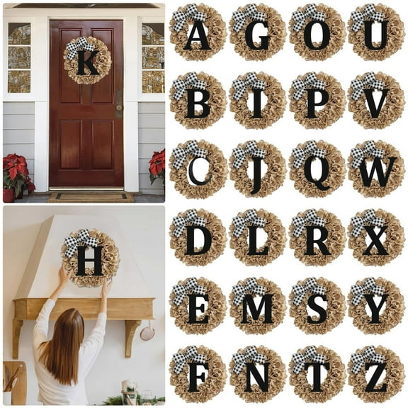 Personalized Farmhouse Welcome Wreath with Bow, All-Seasons Front Door Hanger for Spring Decor and Gift Ideas