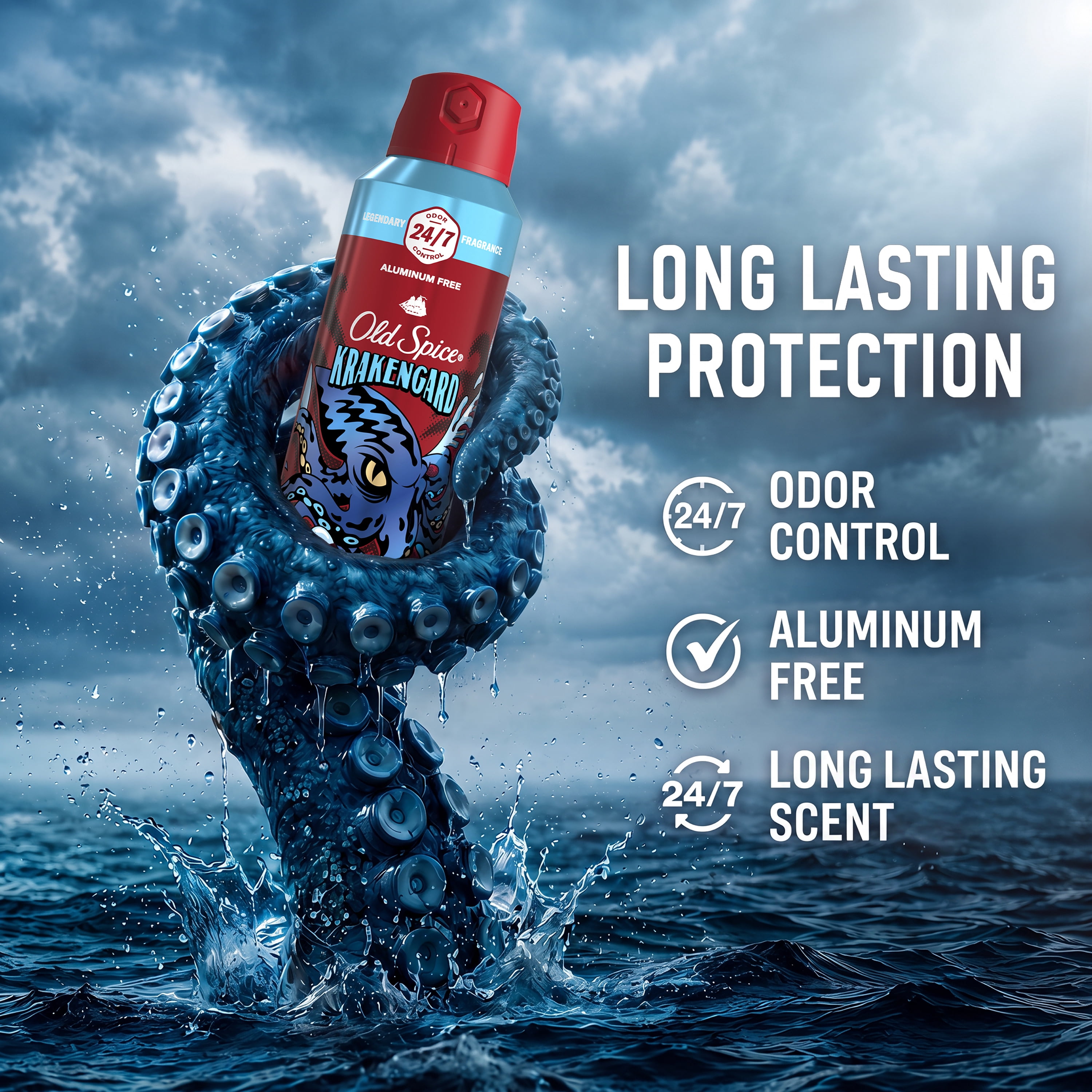 Old Spice Body Spray for Men, Aluminum Free, Krakengard, 5.1 oz