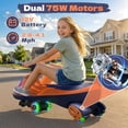 thumbnail image 6 of TOKTOO 12V Electric Wiggle Car for Kids, 2 Seater Ride On Toy with Bluetooth Music, LED Lights & Dual Motors, Kids Ride On Car for Ages 3+, Orange, 6 of 10