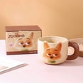 thumbnail image 2 of Crazy Zootopia Fox Nick 3D Cute Ceramic Cup New High Beauty Breakfast Mug 21OZ, 2 of 5