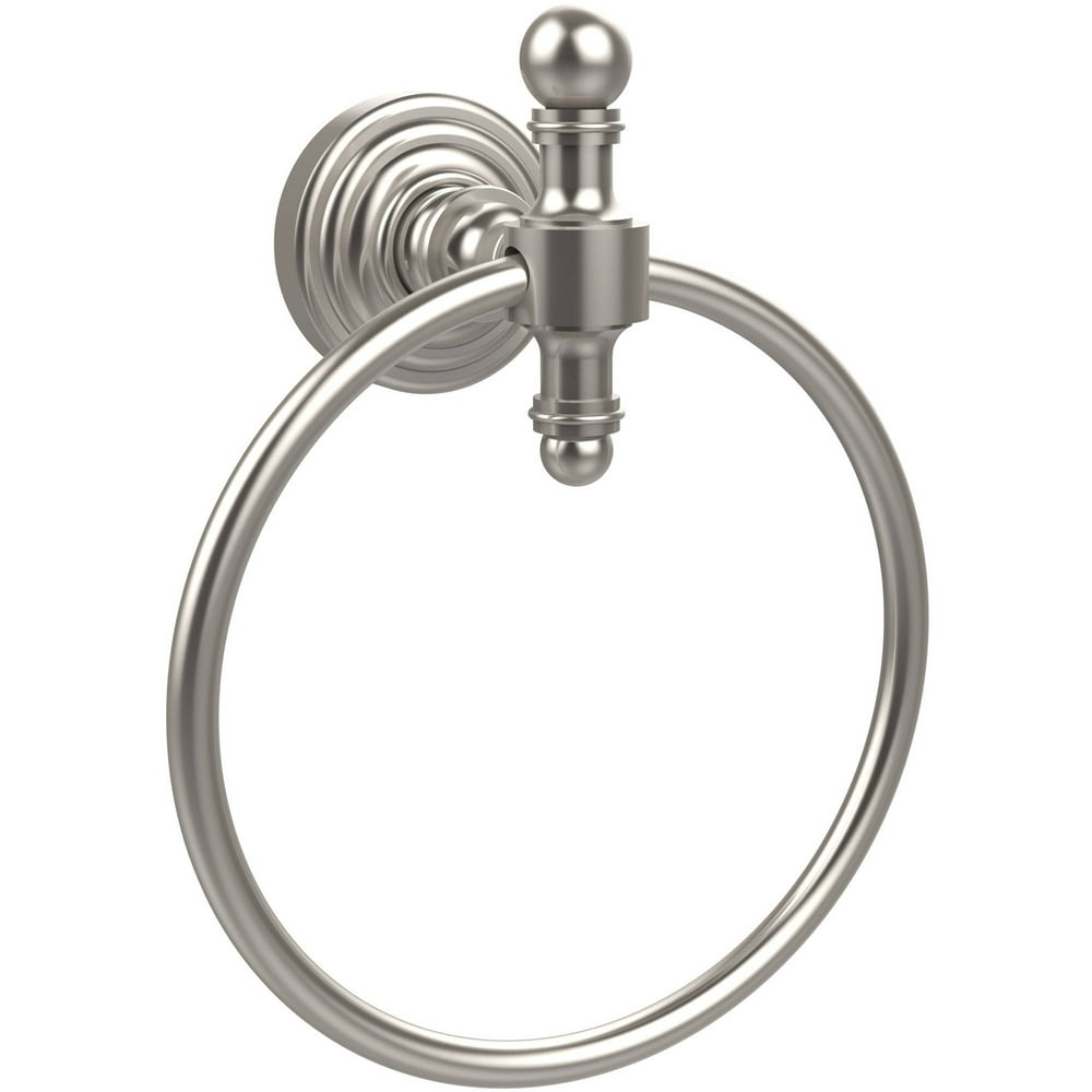 Retro Wave Collection Towel Ring in Satin Nickel