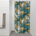 thumbnail image 2 of Teal Gold Marble Pattern Shower Curtain 36"x72" ,Bathroom Decorative Shower Curtains Set with 12 Hooks,Modern Waterproof Washable Shower Curtain, 2 of 6