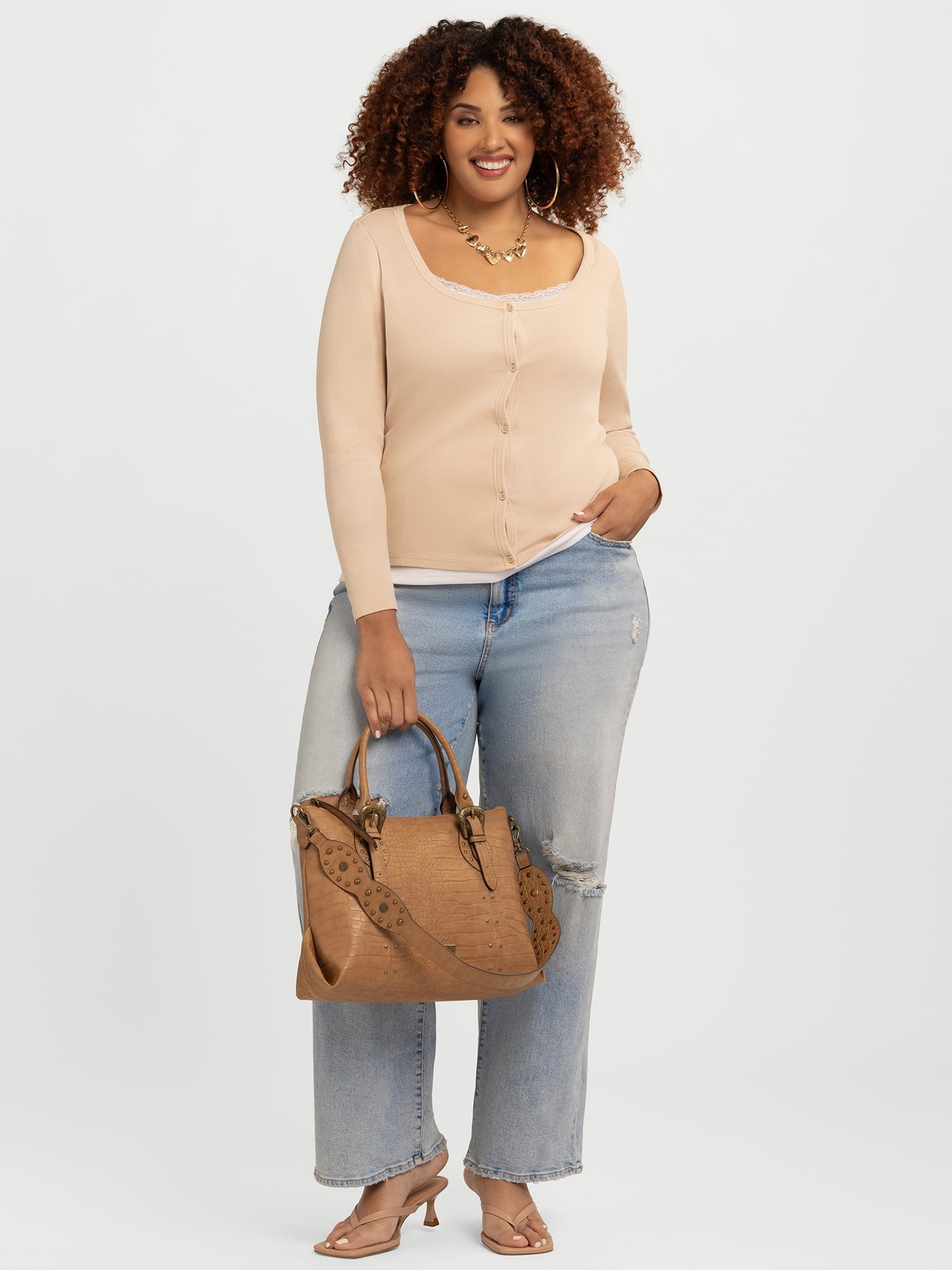 Jessica Simpson Women's Plus Manuela Layered Look Top, Sizes 0X-4X