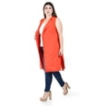 thumbnail image 2 of Chaleco largo de vestir Roman Fashion /Tallas Extras, 1360 (Naranja) naranja 38, 2 of 5