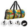 thumbnail image 5 of Xecao German Shepherd Dog print Round Travel Duffel Bag is a foldable gym bag with an inner pocket, perfect for travel sports, 5 of 8