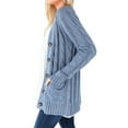thumbnail image 4 of Mialoley Women Casual Knit Cardigan Solid Color Button Closure Long Sleeve Coat Sweater with Pocket, 4 of 9