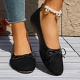 thumbnail image 6 of YHAJDS Ballet Flats for Women Solid Color Bow Vintage Slip On Round Toe Soft Sole Loafer Office Flat Shoes, 6 of 10