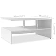 thumbnail image 4 of vidaXL Coffee Table Engineered Wood 90x59x42 cm White, 4 of 4
