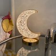thumbnail image 4 of Lampe de Table Décorative Étoile de Lune Rechargeable Cadeau Acrylique Grande Capacité 3 Modes d'Éclairage Veilleuse Créative, 4 of 5