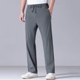 thumbnail image 5 of Stretch Golf Pants for Men Quick Dry Inseam Cool Touch Straight Fit Suit Dress Pants Joggers Zip Pockets Big and Tall Size L-5XL Gray, 5 of 7