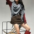 thumbnail image 7 of HuangHuanChen Shawl Wraps for Women Scarf Sweater Retro Solid Color Fringe Shawl Cardigan Cape Soft Knit Blanket Shoulder Tops Shawls and Wraps for Evening Dresses One Size, 7 of 7