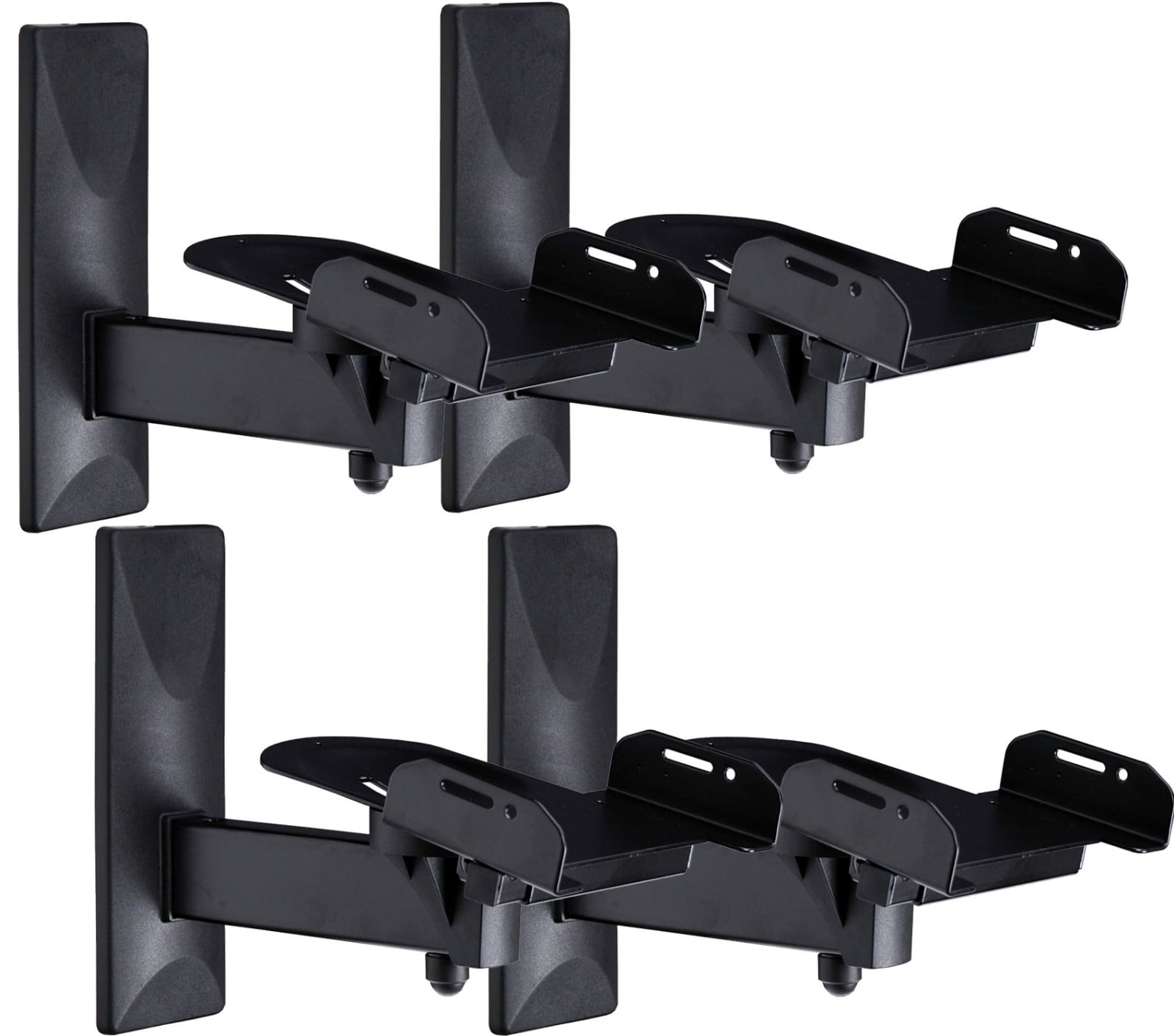 VideoSecu 4 Packs Side Clamp Speaker Wall Mount with Tilt Swivel for