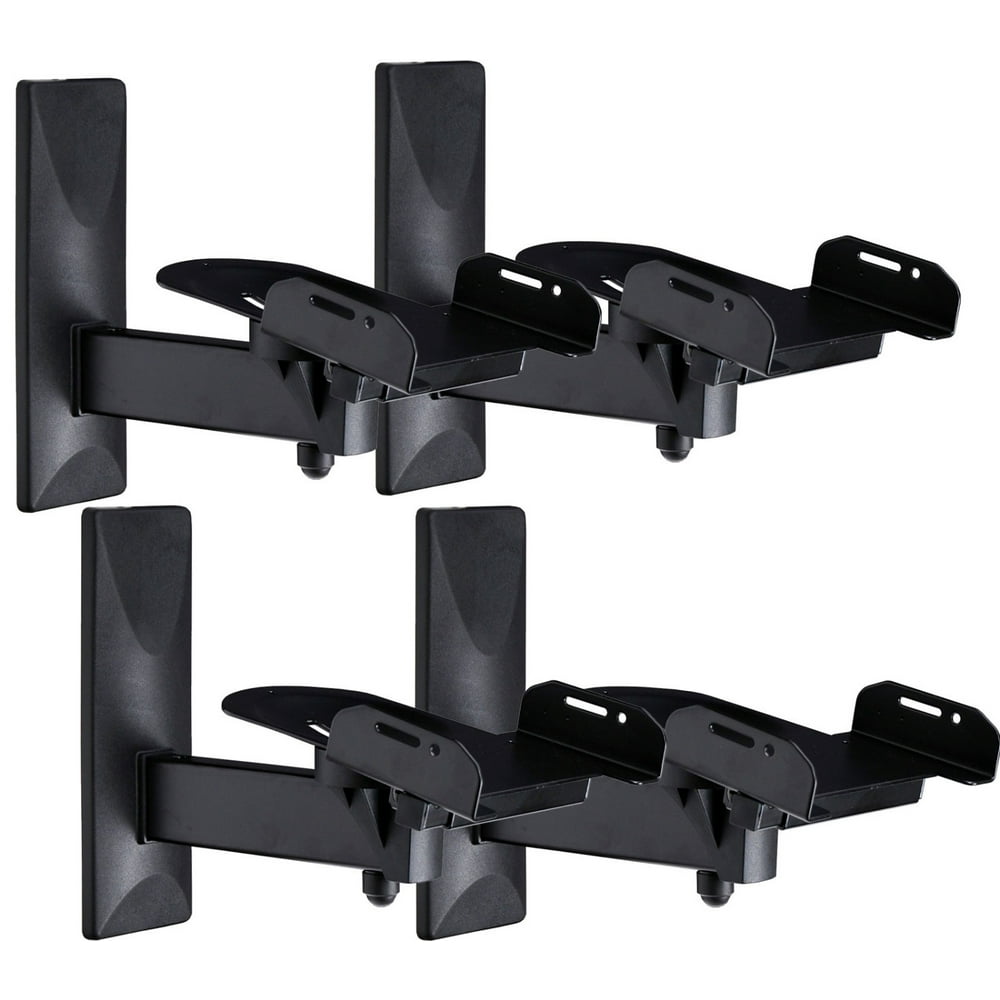 VideoSecu 4 Packs Side Clamp Speaker Wall Mount with Tilt Swivel for
