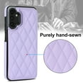 thumbnail image 5 of Mantto for Samsung Galaxy A13 5G Back Wallet Case, Card Slots Holder RFID Blocking Luxury PU Leather Shockproof Cover, Double Magnetic Buttons Kickstand Case,Purple, 5 of 7