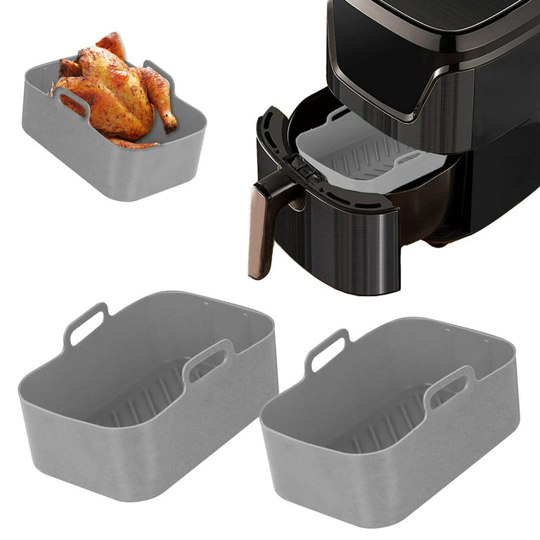Silicone Air Fryer Liner for Ninja Foodi Dualzone Air Fryer Reusable Air Fryer Oven Insert Silicone Basket Non Stick Basket for 8QT Pot Air Fryer Accessories Dishwasher Safe Walmart