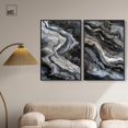 thumbnail image 3 of Ethereal Blooms Duo Canvas Print Sage Gold Wall Art Set by Art Remedy, Black Frame, 20 x 30, 3 of 6