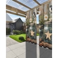 thumbnail image 3 of nqOlkjepod Outdoor Curtains for Patio Waterproof, Country Floral Outdoor Privacy Panels Grommet, Western Texas Stars Butterfly Barn Door Blackout Outside Curtains for Porch/Cabana 54"x84", 2 Panels, 3 of 8