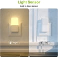 thumbnail image 4 of Luz nocturna enchufable, luces nocturnas LED de color blanco cálido con sensor inteligente de atardecer a amanecer para , guardería, ideal para dormitorio, baño, pasillo, escaleras,, 4 of 7