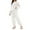 White, variant on Hugcore Cozy Pajamas for Women Soft Womens Pajama Sets Fleece Pajamas Comfortable Pullover Tops Sleep Pants Lounging Warm Sleepwear Fleece Pajamas, Blue, L