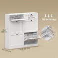 thumbnail image 3 of HOMCOM Shoe Cabinet with 2 Flip Drawers, Slim Shoe Storage Cabinet, White, 3 of 10
