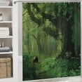 thumbnail image 6 of Orinice Bear Forest Trees Bathroom Decor Set, Colorful Luxurious Graphic Print Polyester Fabric Shower Curtain with Hooks, Waterproof and Easy to Install 36x72, 6 of 7