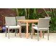thumbnail image 2 of Outdoor Living and Style 5 Piece White, Gray, and Teak Brown Elegant Outdoor Patio Dining Set 3.75', 2 of 4