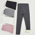 thumbnail image 4 of AherBiu Fleece Lined Leggings for Teen Girls High Waisted Stretchy Thermal Warm Bottom Legging Pants, 4 of 7