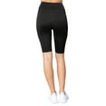 thumbnail image 4 of Juniors Wide Band High Waist Active Workout Biker Running Shorts Leggings, 4 of 5