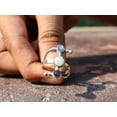 thumbnail image 3 of Heaven Crafts 925 Sterling Silver Labradorite & Moonstone Ring Double Stone Ring Promise Gift For Her & Wife, 3 of 6