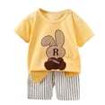 thumbnail image 1 of Ensemble de Pyjamas pour Filles, Col Rond, Confort Doux, Vêtements d'Été pour Tout-Petits, Taille Garçons, 5-6 Ans, 1 of 3