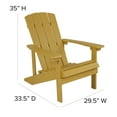 thumbnail image 5 of Flash Furniture Charlestown 3 Pcs Iron Wood Burning Fire Pit Set With Adirondack Chairs, Yellow, 5 of 12